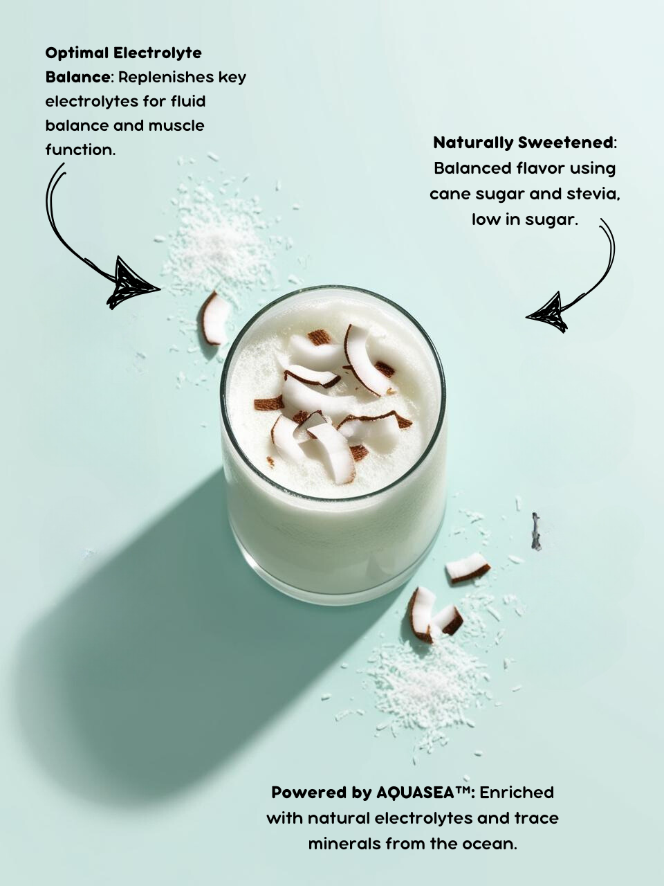 Hydration Drink Mix Coconut Citrus Splash Jar