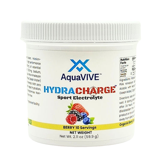 AquaVIVE's HYDRACHARGE™ SPORT BERRY (Organic Mixed Berries) Electrolyte Drink Mix 10 SERVINGS