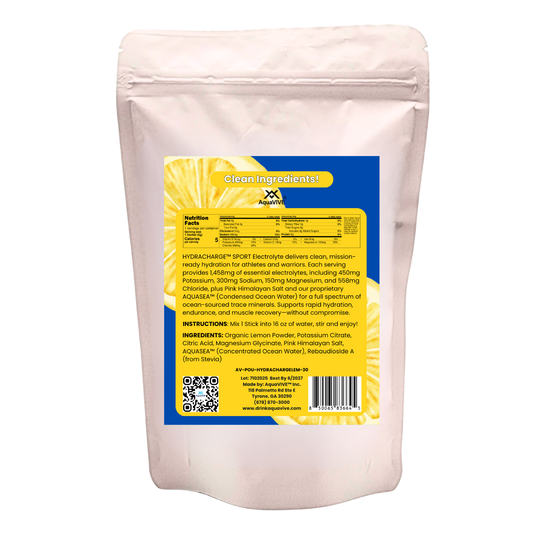 HYDRACHARGE™ SPORT LEMON HYDRATION ON THE GO SACHETS 30 SERVINGS