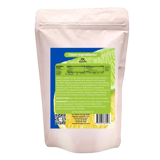 HYDRACHARGE™ SPORT CITRUS (LEMON/LIME) HYDRATION ON THE GO SACHETS 30 SERVINGS