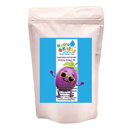 HydroKids™ Healthy Groovy Grape 30 Serving Sticks (No Sugar Added, No Dyes, No Artificial Ingredients)