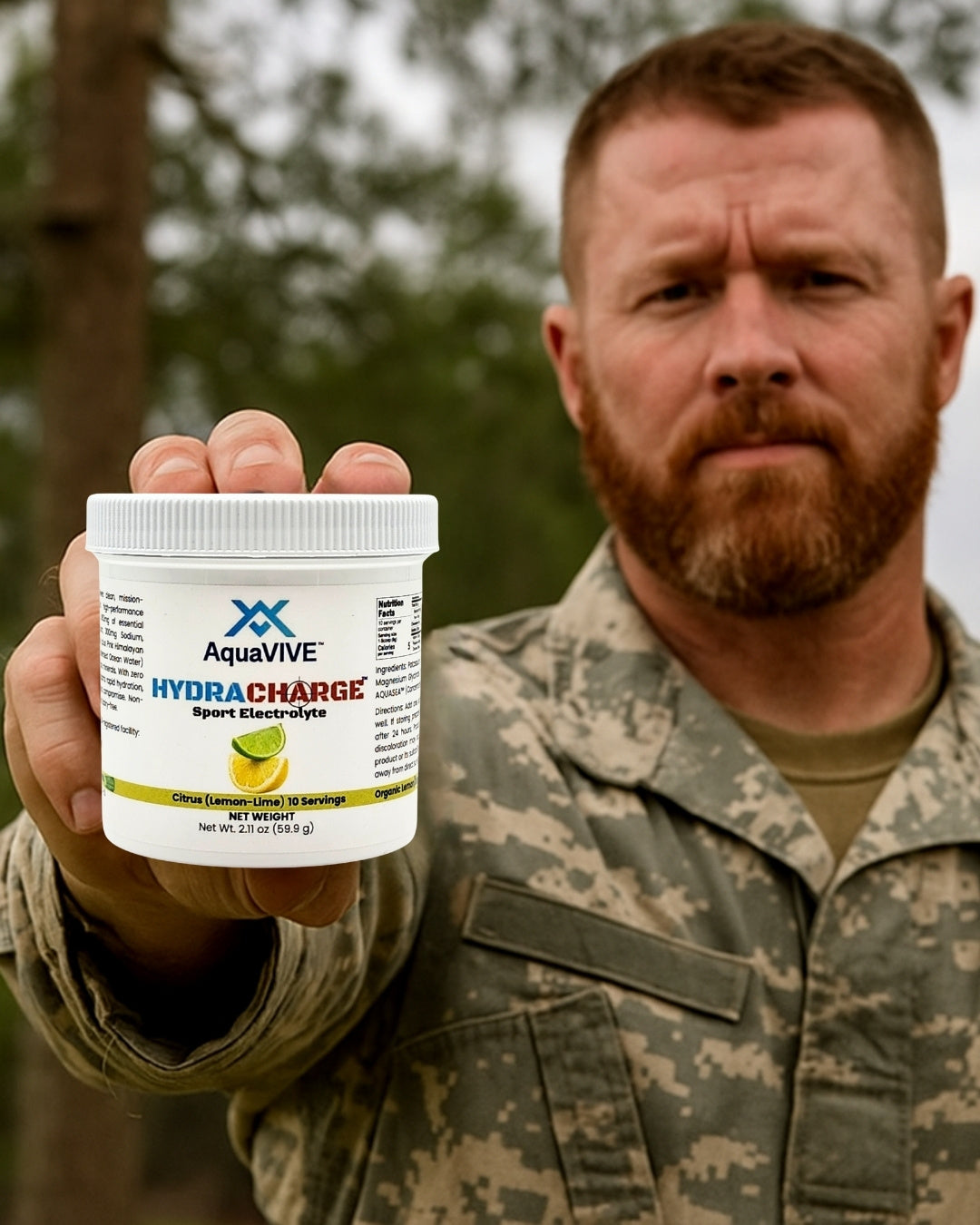 AquaVIVE's HYDRACHARGE™ SPORT CITRUS (Organic Lemon and Lime) Electrolyte Drink Mix 10 SERVINGS
