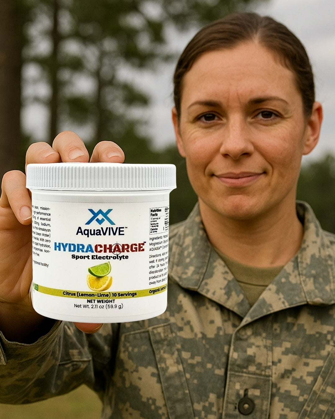 AquaVIVE's HYDRACHARGE™ SPORT CITRUS (Organic Lemon and Lime) Electrolyte Drink Mix 10 SERVINGS