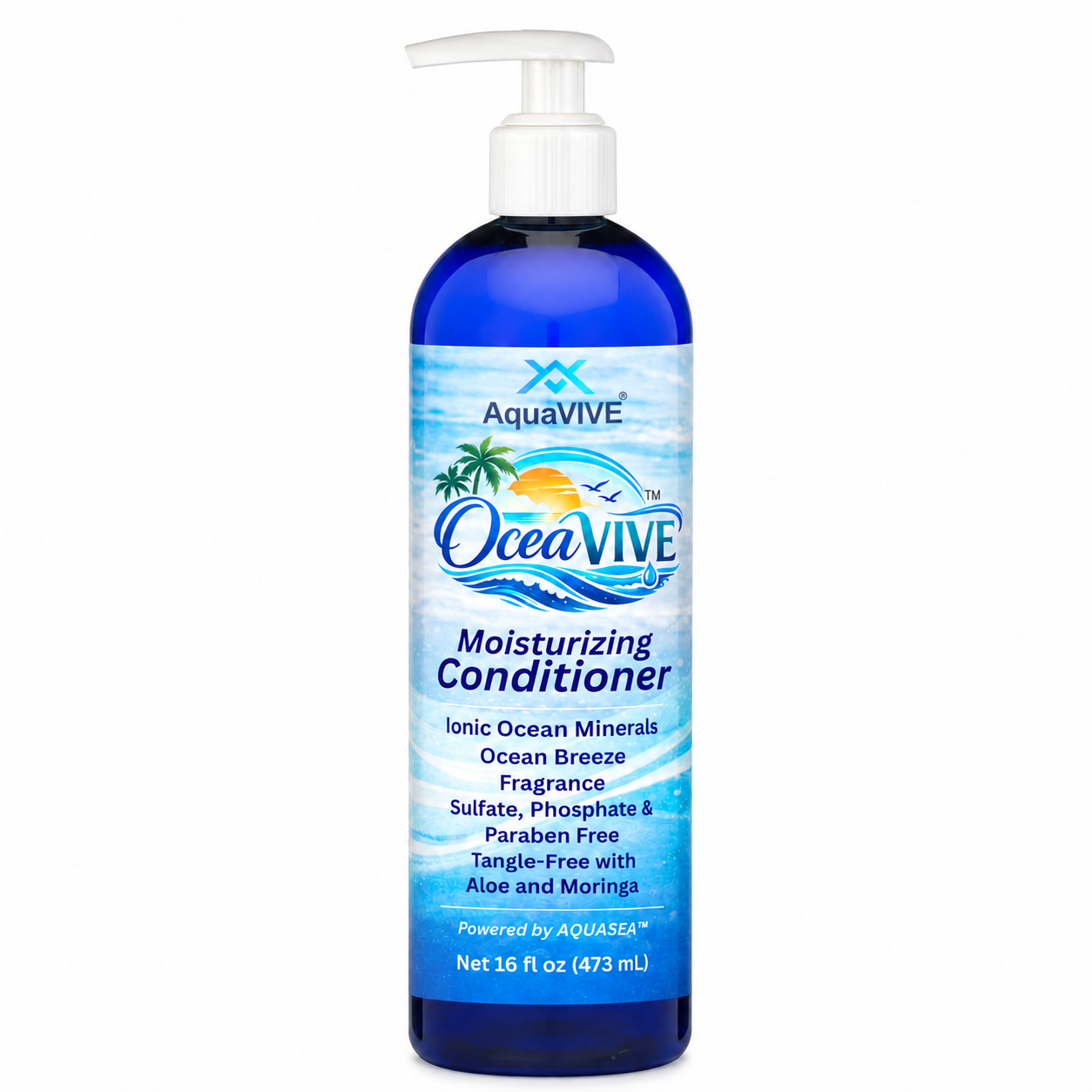 OceaVIVE™ Moisturizing Conditioner with Ocean Minerals, Aloe, Moringa & Fragrance-Free 16 Fl oz