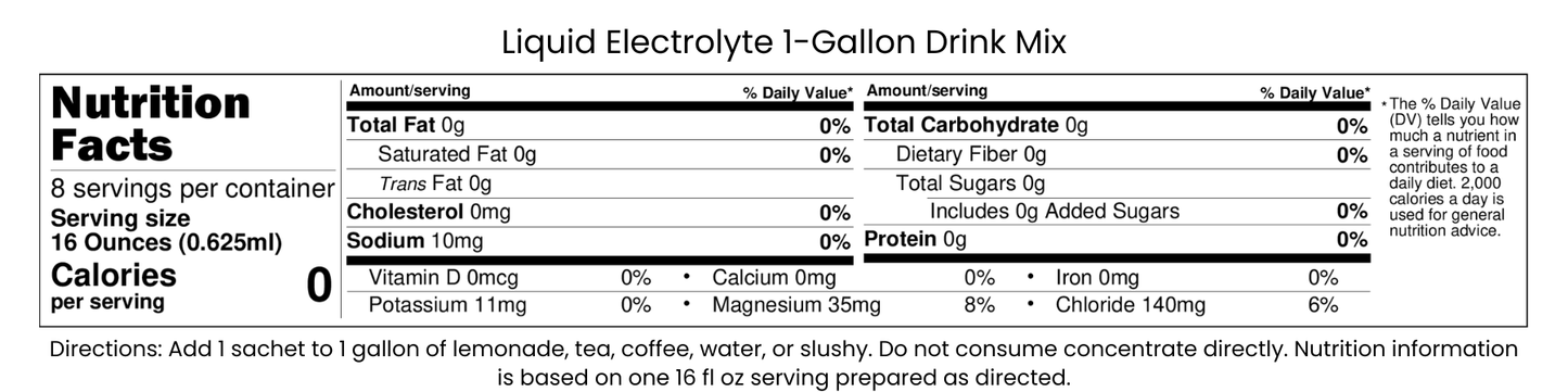 SeaBoost™ Liquid Electrolyte Drink Mix Concentrate-1 Gallon Mix (30 Sachets)