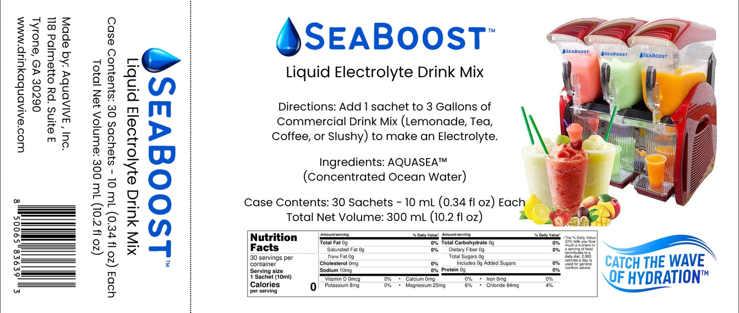 SeaBoost™ Liquid Electrolyte Batch Mix Concentrate-3 Gallon Mix