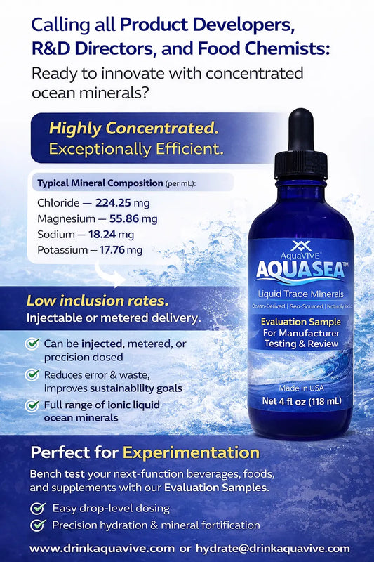 Attn: Product Developers-Liquid Trace Minerals Breakthrough Concentration
