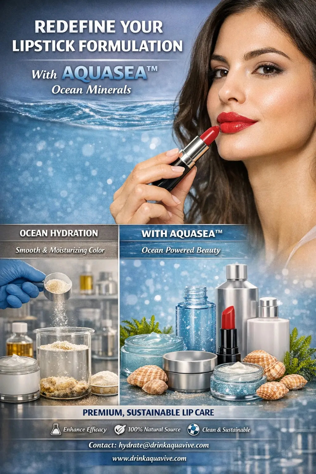 Redefine Your Lipstick Formulation with AQUASEA™ Ocean Minerals