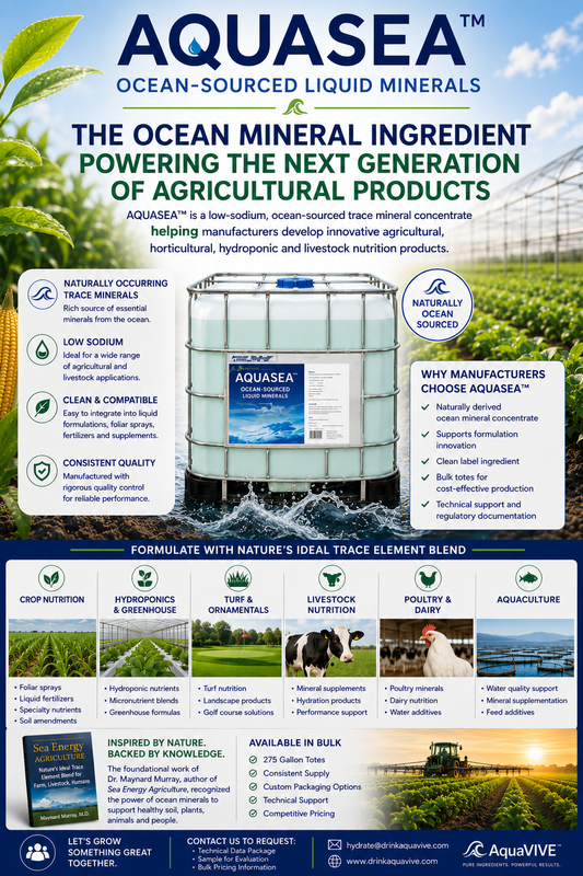 AQUASEA™ Your Next Agriculture Ingredient for Plants and Livestock