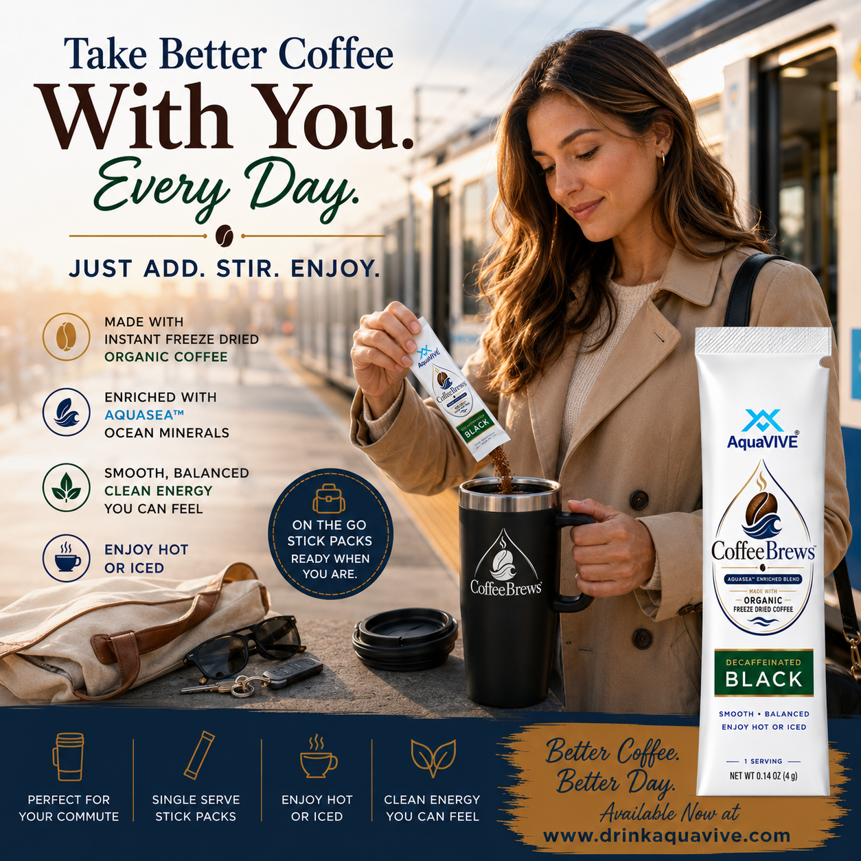 COFFEEBREWS™ Decaffeinated Instant Coffee Pouch 30 Servings