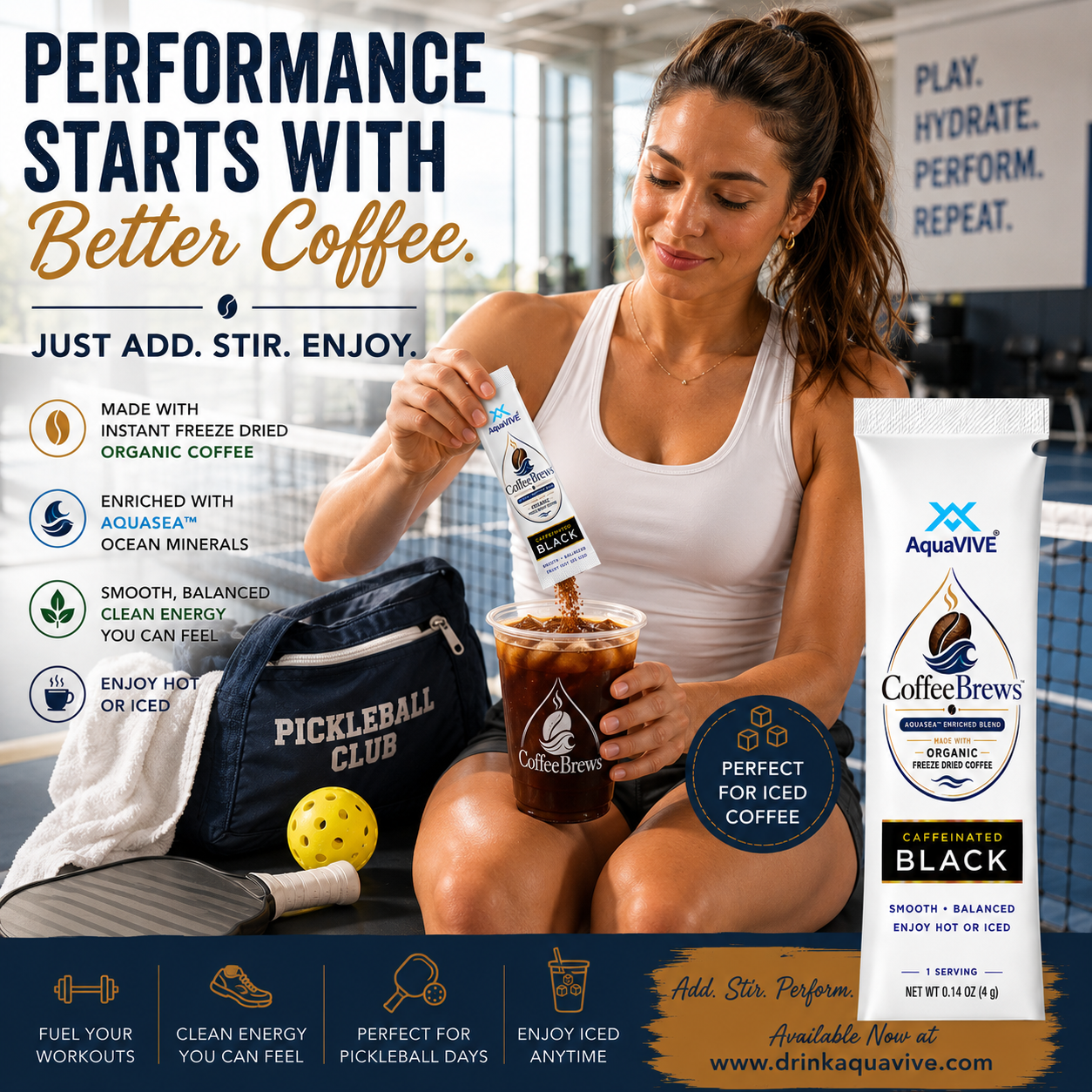 COFFEEBREWS™ Caffeinated Instant Coffee Pouch 30 Servings