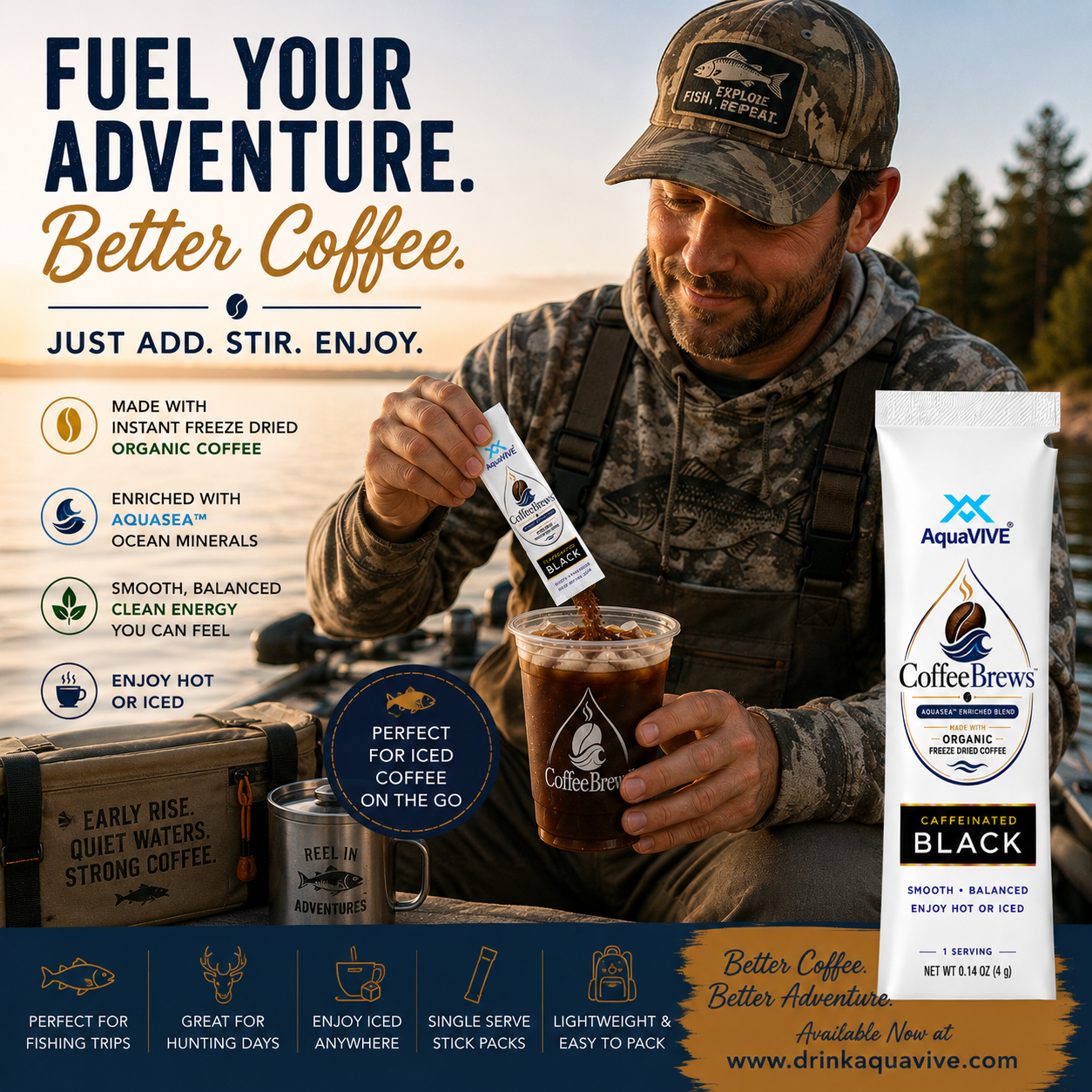 COFFEEBREWS™ Caffeinated Instant Coffee Pouch 30 Servings