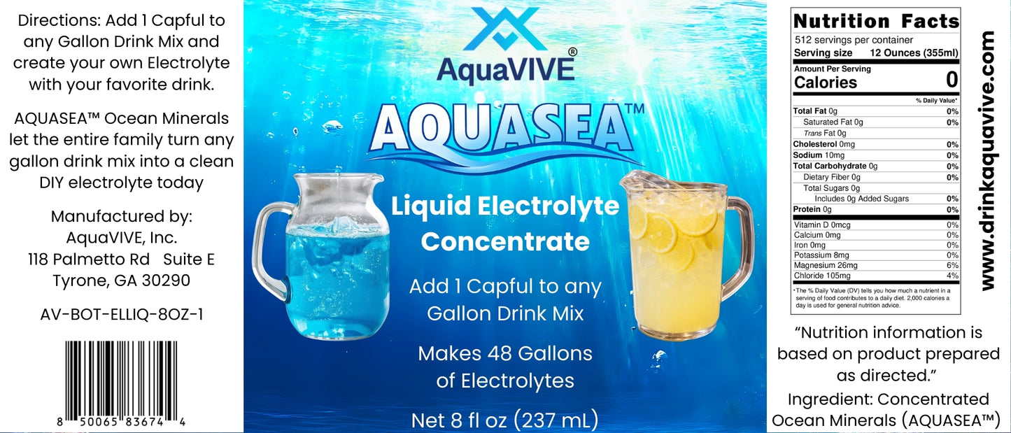 AQUASEA™ Liquid Electrolyte Concentrate Makes 48 Gallons