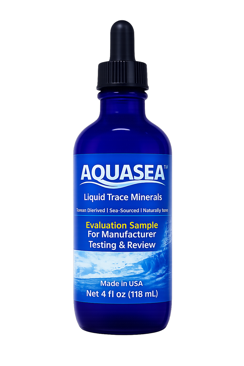 AQUASEA™ Liquid Trace Minerals 4 fl oz evaluation sample dropper bottle