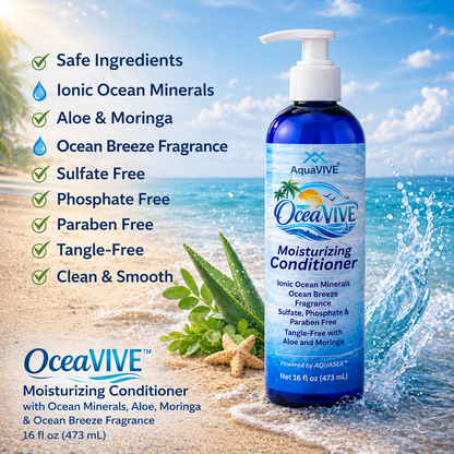 OceaVIVE™ Moisturizing Conditioner with Ocean Minerals, Aloe, Moringa & Fragrance-Free 16 Fl oz