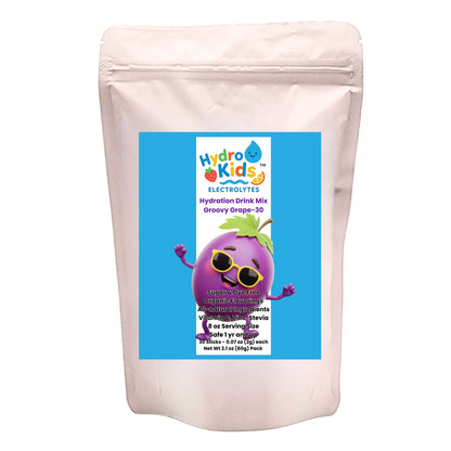 HydroKids™ Healthy Groovy Grape 30 Serving Sticks (No Sugar Added, No Dyes, No Artificial Ingredients)