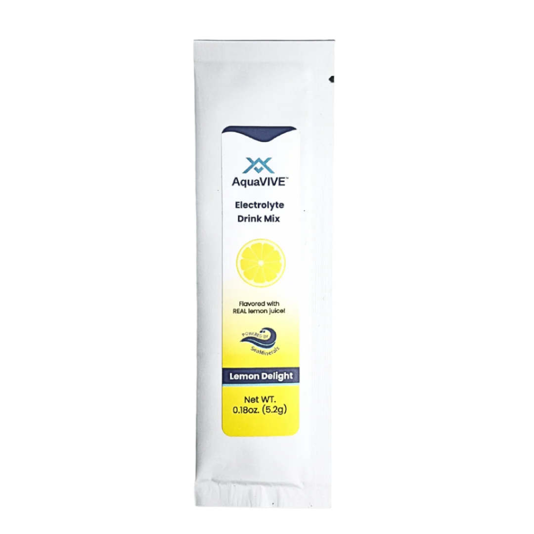 AquaVIVE™ Low-Sodium Hydration Powder Packets - Lemon Delight