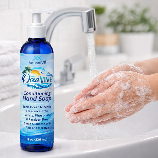 OceaVIVE™ Conditioning Hand Soap with Ocean Minerals, Aloe, Moringa & Fragrance-Free 8 Fl oz