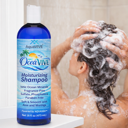 OceaVIVE™ Moisturizing Shampoo with Ocean Minerals, Aloe, Moringa & Fragrance-Free 16 Fl oz