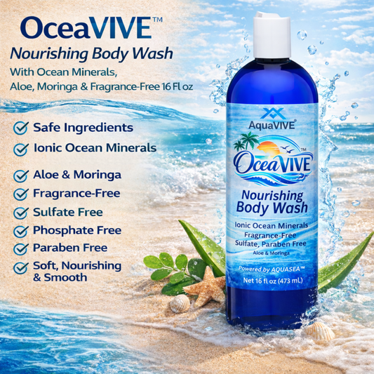 OceaVIVE™ Nourishing Body Wash with Ocean Minerals, Aloe, Moringa & Fragrance-Free 16 Fl oz