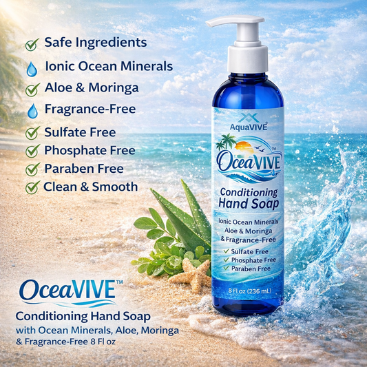 OceaVIVE™ Conditioning Hand Soap with Ocean Minerals, Aloe, Moringa & Fragrance-Free 8 Fl oz